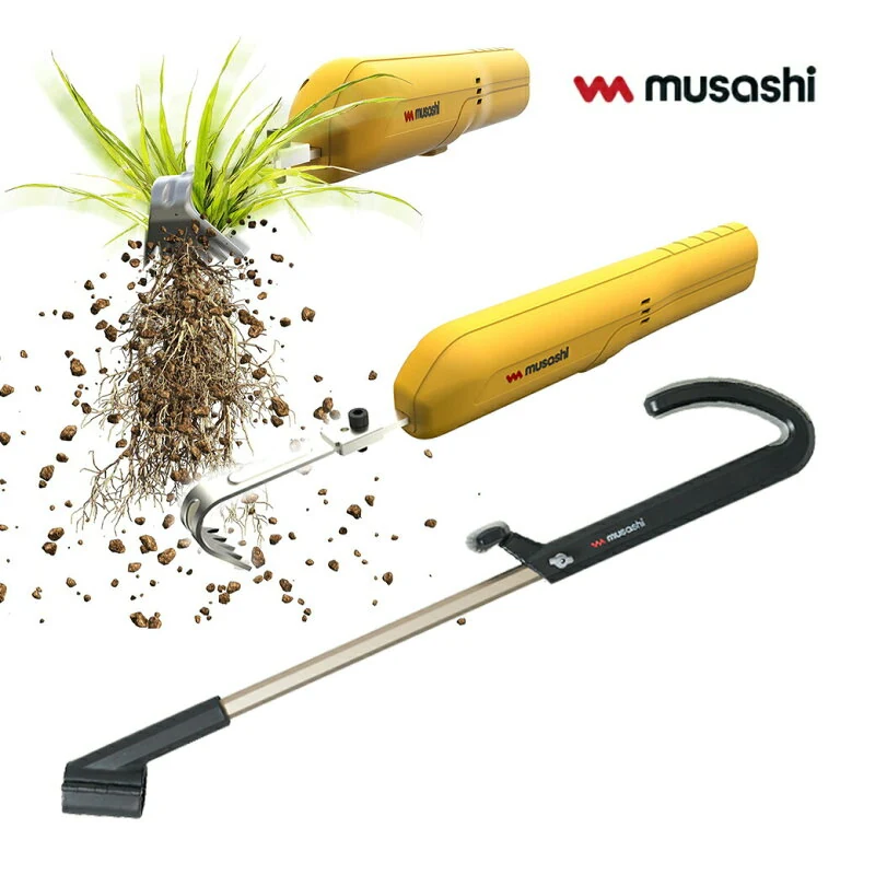 除草バイブレーター 伸縮ハンドルセット ムサシ 充電式 電動草取り機 草むしり機 草取り 道具 振動除草 草抜き クリー