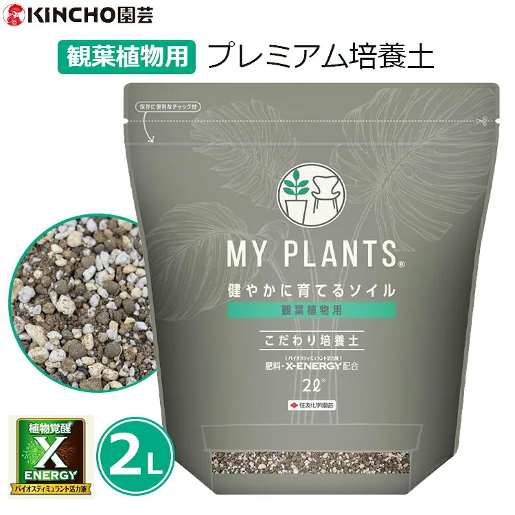 マイプランツ 培養土 観葉植物用 観葉植物 2L プレミアム培養土 健やかに育てるソイル 清潔 コバエ対策 屋内 室内
